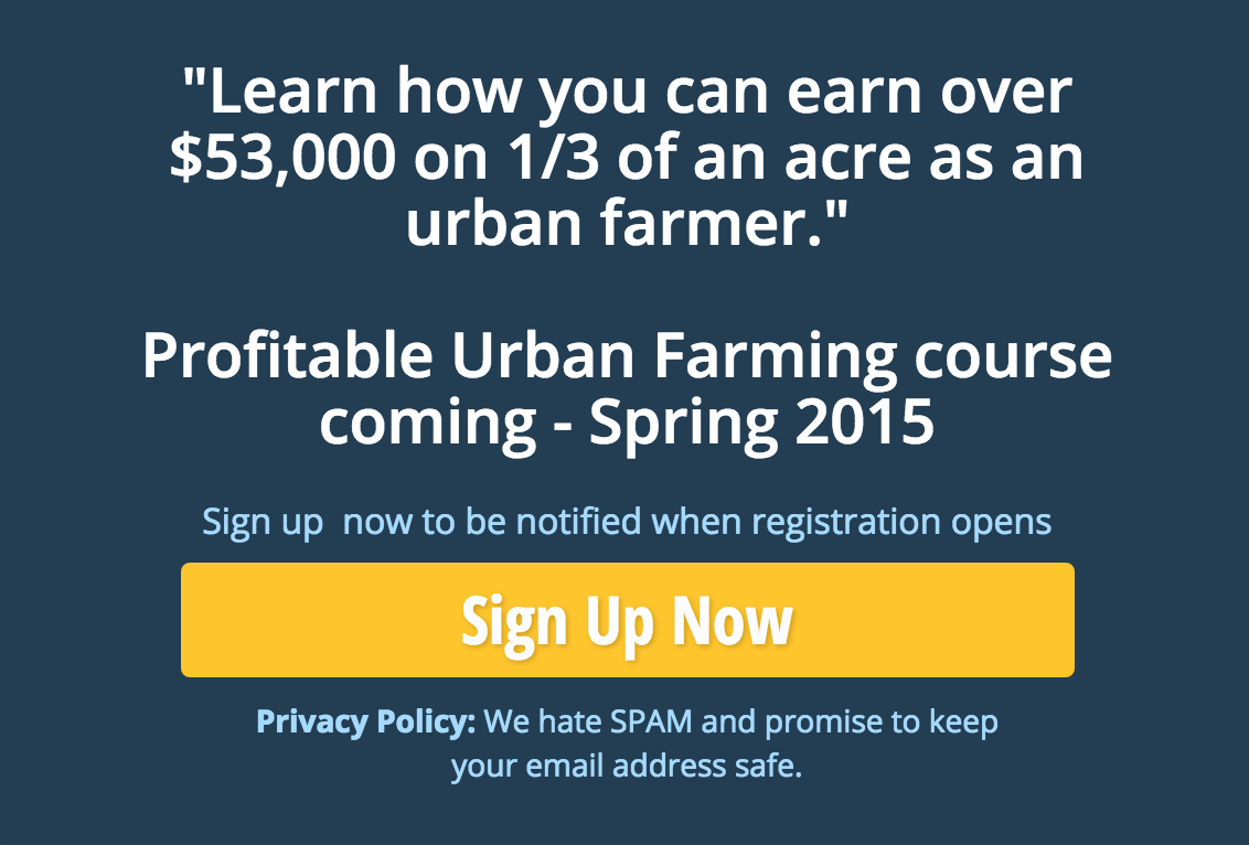 Profitable Urban Farming